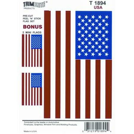 TRIMBRITE Decal- American Flag T18-T1894